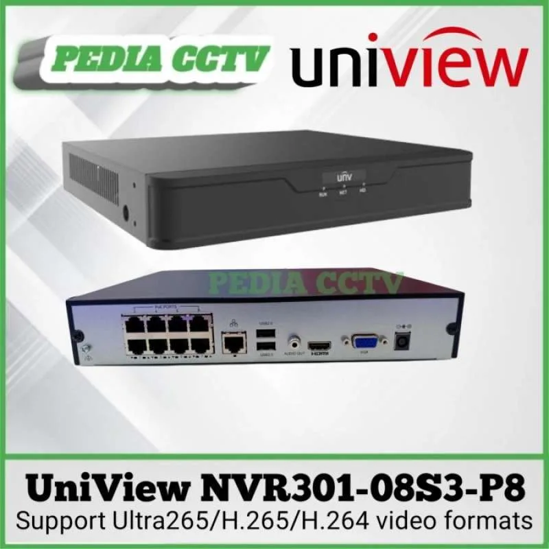 NVR301-08S3 8 Channel NVR, 1 SATA Interface